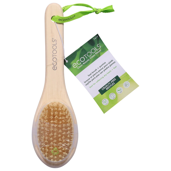 Eco Tools Bamboo Foot Brush and File - 4-Count Set