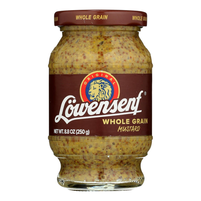 Lowensenf Whole Grain Mustard - 8.8 Oz, Pack of 6 - Authentic German Style