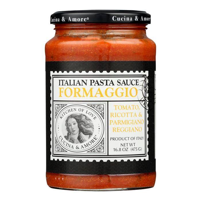 Cucina & Amore Tomato Ricotta & Parmigiano Reggiano Pasta Sauce - 16.8 Oz - Pack of 6 - Authentic Italian Flavor