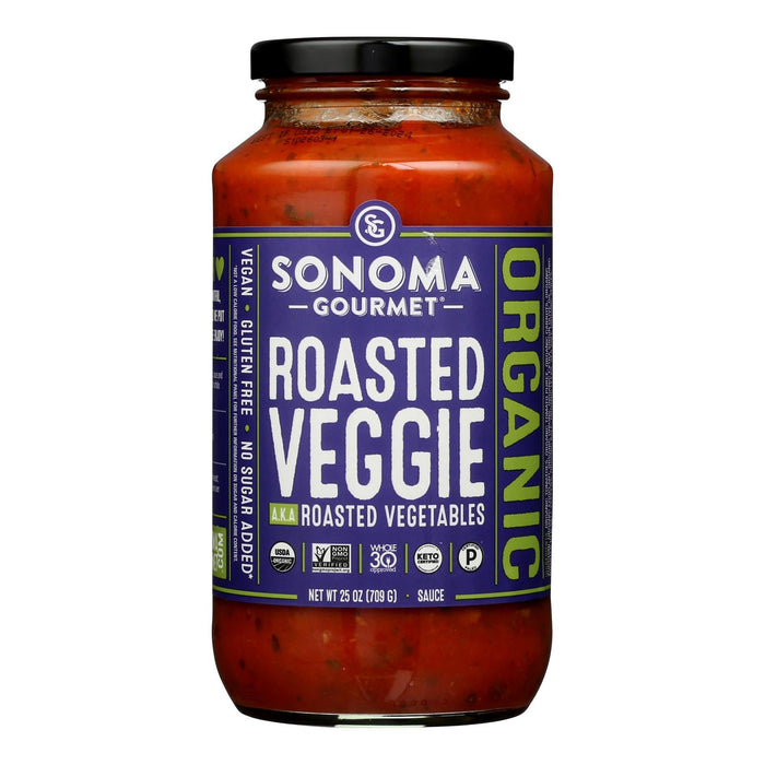 Sonoma Gourmet Organic Roasted Vegetable Pasta Sauce - Pack of 6 - 25 Oz