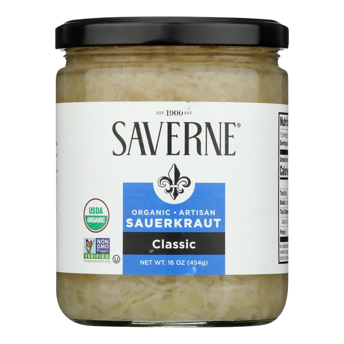 Saverne Organic Artisanal Sauerkraut, Pack of 6 (16 oz )