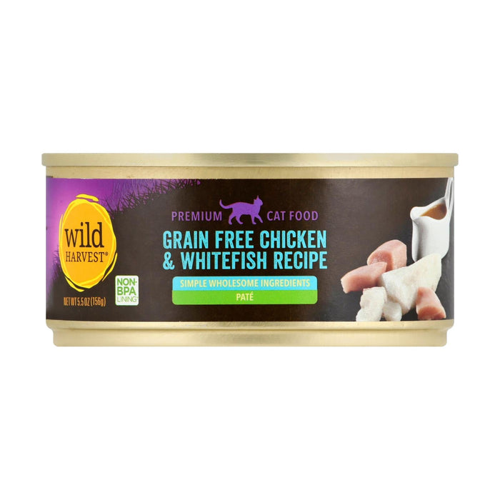 Wild Harvest Grain-Free Chicken & Whitefish Pate Wet Cat Food, 24 x 5.5 oz