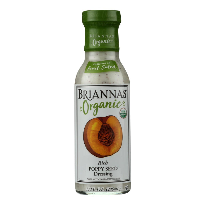 Brianna's Organic Poppy Seed Salad Dressing - Pack of 6 - 10 fl oz