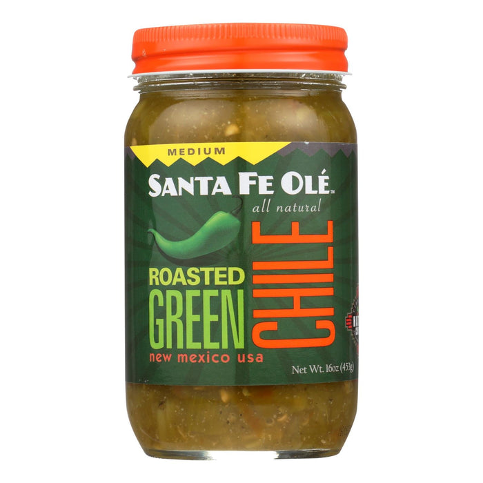 Santa Fe Ole Roasted Green Chile - Pack of 6 - 16 Oz - Authentic New Mexico Flavor