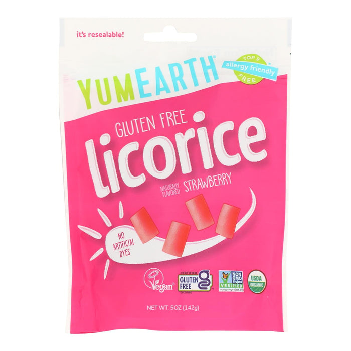 YumEarth Organic Strawberry Licorice Twists, 5 oz Bags, 6-Pack