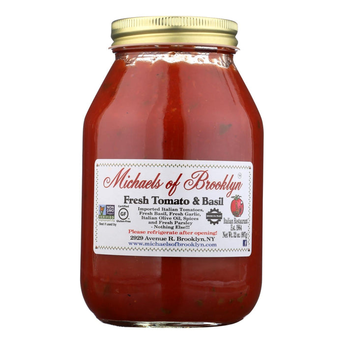 Michael's Of Brooklyn Fresh Tomato Basil Pasta Sauce - 32 Oz  - 6 Pack