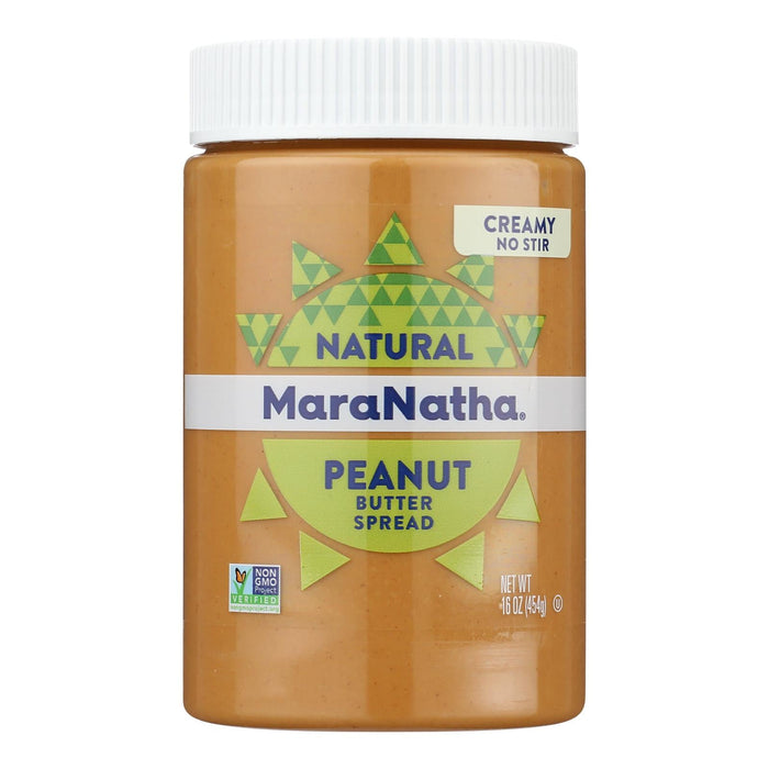 Maranatha Natural Foods Creamy Peanut Butter, No Stir, With Salt, 16 Oz - 6 Pack
