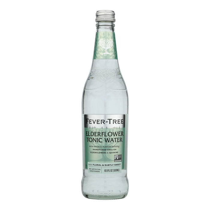 Fever-Tree Elderflower Tonic Water, 8 x 16.9 Fl Oz Glass  - Premium Mixer