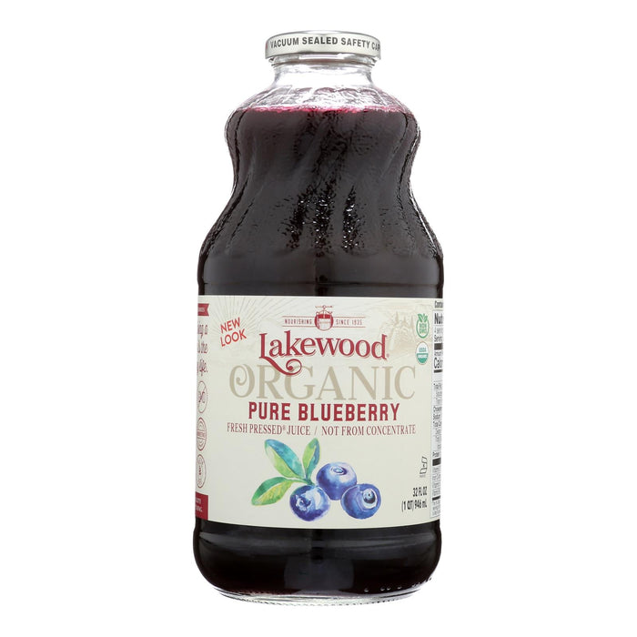 Lakewood Organic Blueberry Juice - 32 fl oz (Pack of 6) - Pure & Nutrient-Rich