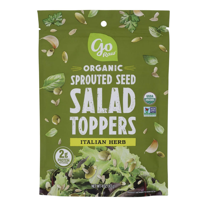 Go Raw Sprouted Sunflower Seeds, Italian Herb Flavor, 6 Bags of 4 oz Each