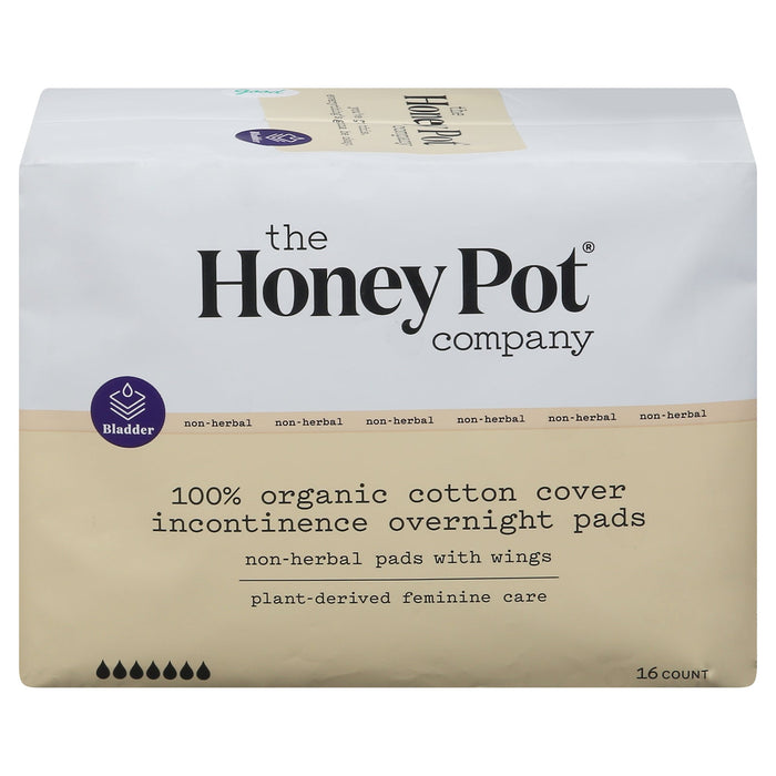 The Honey Pot Overnight Incontinence Pads Non Herbal - 16 Count