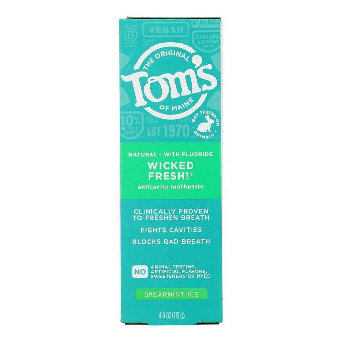 Tom's of Maine Wicked Fresh! Spearmint Ice Toothpaste - 4 oz, 6-Pack