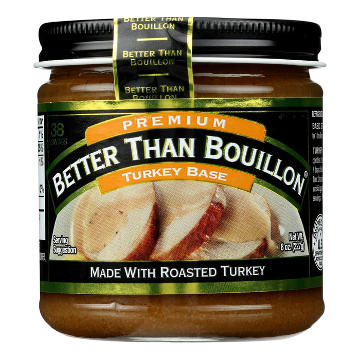 Better Than Bouillon Turkey Base - 8 Oz Jar (Pack of 6) - Rich Flavor Concentrate