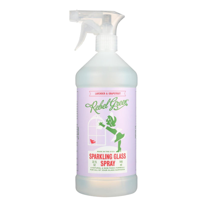 Rebel Green Glass Cleaner Spray (Lavender & Grapefruit) - 4 x 32 fl oz