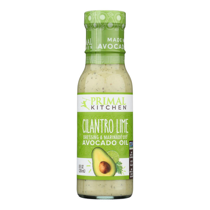Primal Kitchen Cilantro Lime Avocado Oil (8 fl oz, Pack of 6) - Healthy Salad Dressing & Marinade
