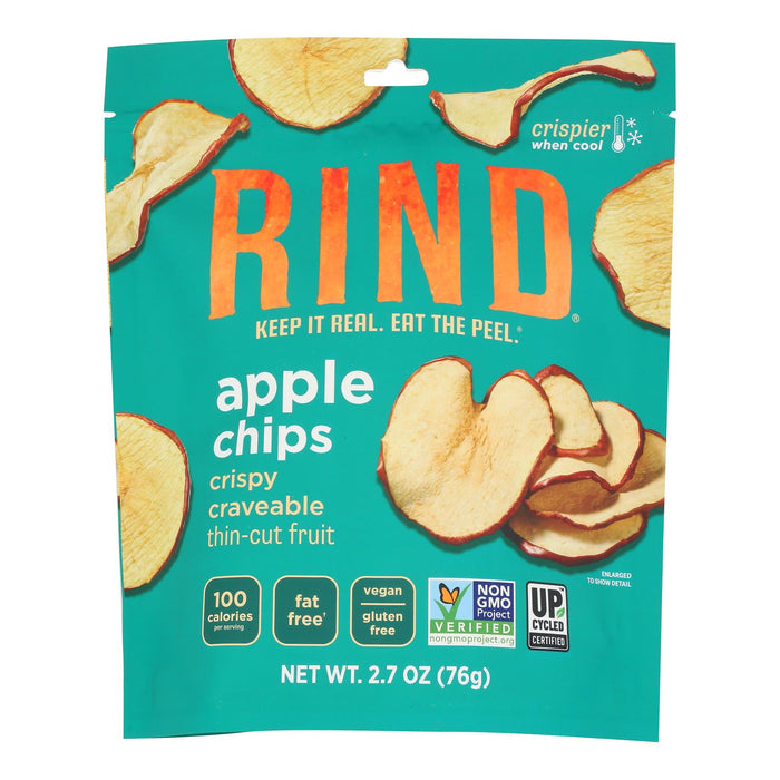 Rind Snacks Apple Fruit Chips - 6 x 2.7 oz. - Crispy & Tangy