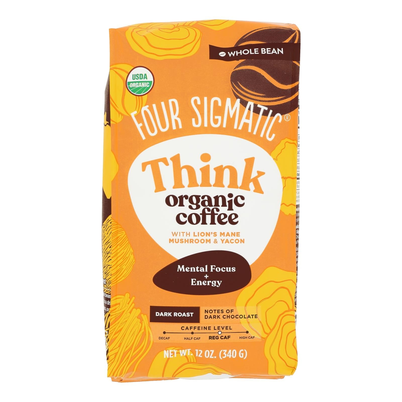 Four Sigmatic Lion's Mane Mushroom Coffee - Think - Organic Yacon