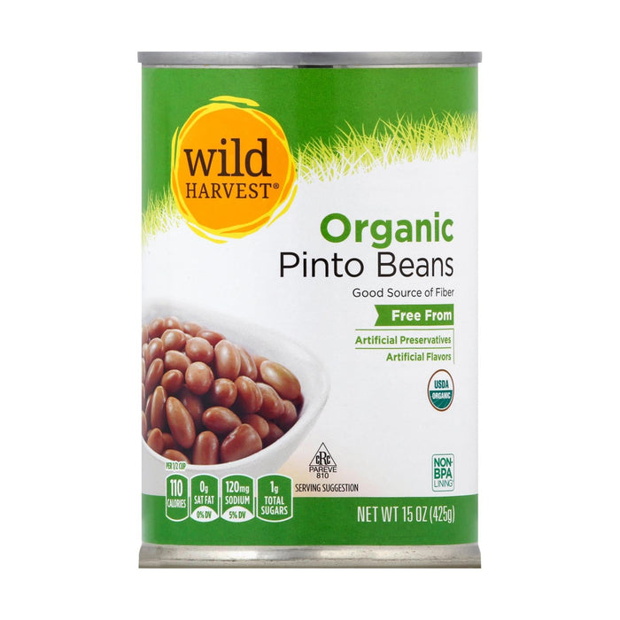 Wild Harvest Pinto Beans - 15 oz - Pack of 12 - Organic & Non-GMO
