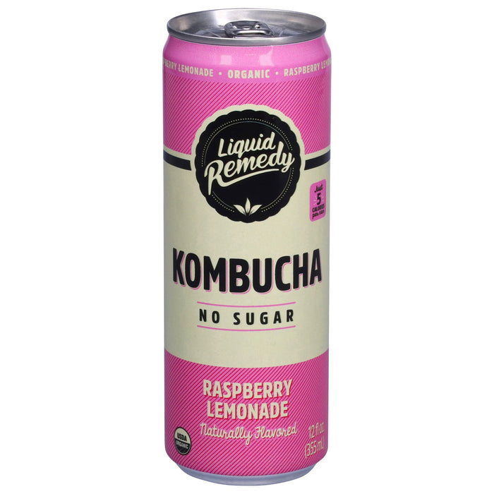Remedy Kombucha Organic Raspberry Lemonade, 12 fl oz  (12-Pack)