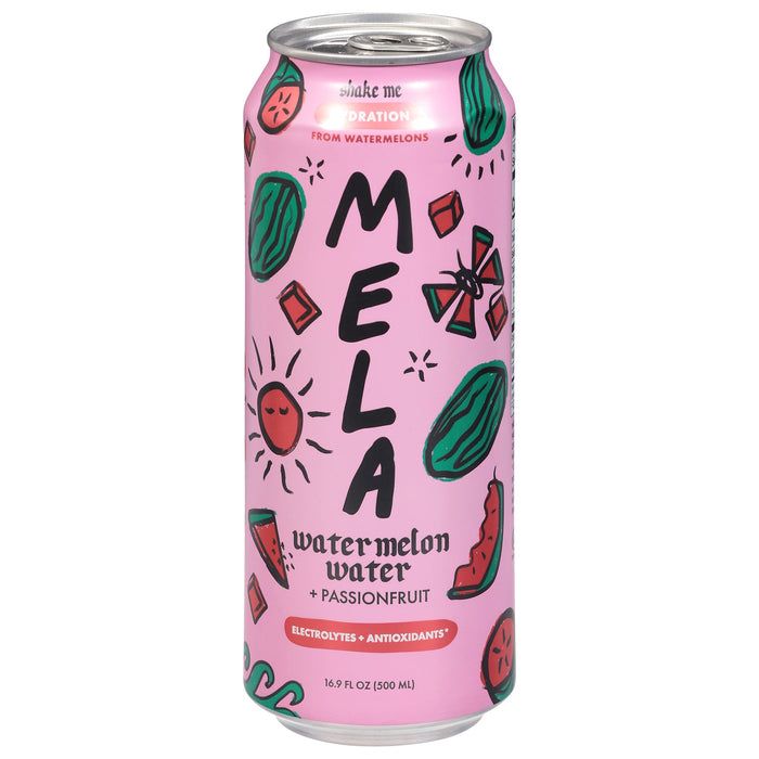 Mela Water Watermelon Passion Fruit - 12 x 16.9 fl oz - Hydrating Electrolyte Drink