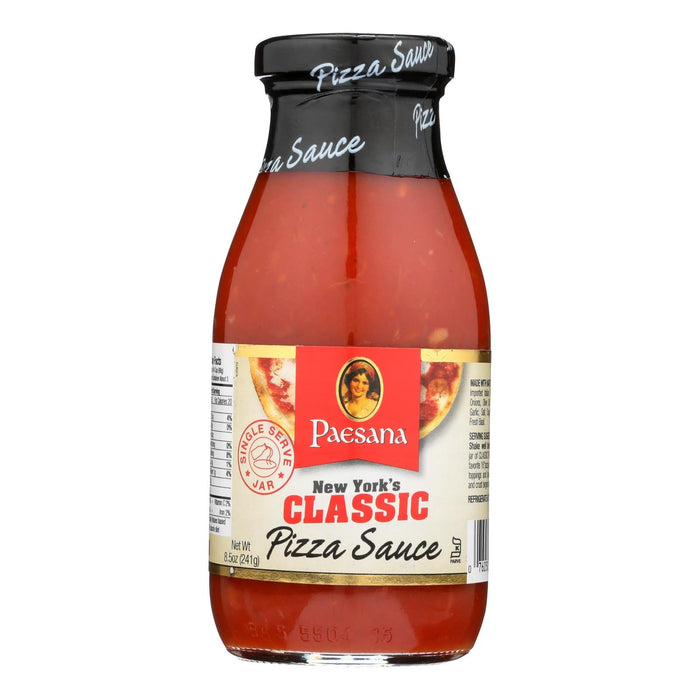 Paesana Classic Pizza Sauce - 8.5 Oz Glass Jar - 6-Pack - Authentic Italian Recipe
