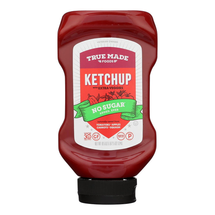 True Made Foods No Sugar Added Ketchup Squeeze  (Pack of 6 - 18.5 oz)