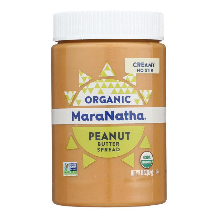Maranatha Natural Foods Organic Creamy Peanut Butter, No Stir, 16 Oz - Pack of 6