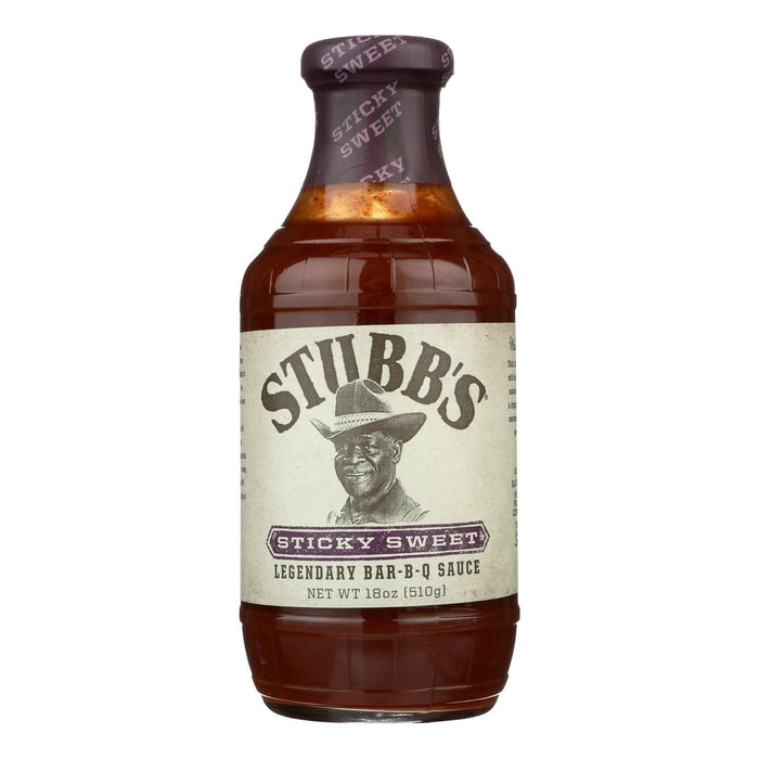 Stubb's Sticky Sweet BBQ Sauce (Pack of 6) - 18 oz  - Authentic Texas Flavor
