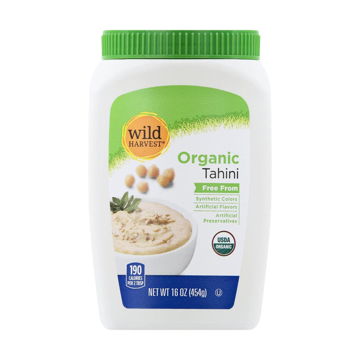 Wild Harvest Tahini - 12 x 16 oz - Creamy & Organic Sesame Seed Paste