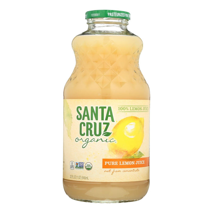 Santa Cruz Organic 100% Lemon Juice, 32 fl oz (Pack of 6)