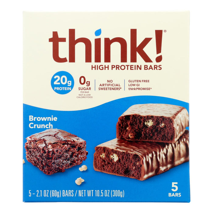 Think! High Protein Brownie Crunch Bar - Pack of 6 (5/2.1 Oz)