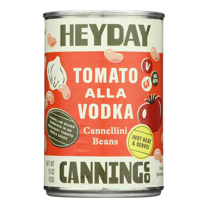 Heyday Canning Co. Cannellini Beans in Tomato Vodka Sauce (Pack of 12 - 15 oz )