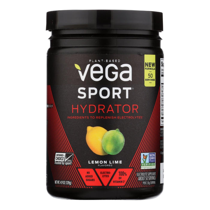 Vega Sport Hydrator Lemon Lime - 4.9 Oz - Electrolyte Powder Drink Mix