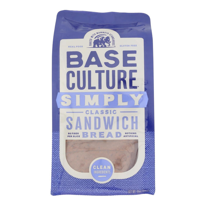 Base Culture Classic Sandwich Bread - Pack of 6 (15 oz Loaves) - Gluten & Grain-Free