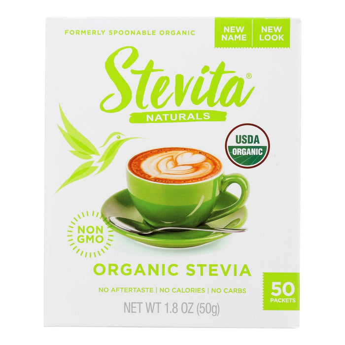 Stevita Naturals Stevia Organic Original Sweetener, 50 Packets (Pack of 6)