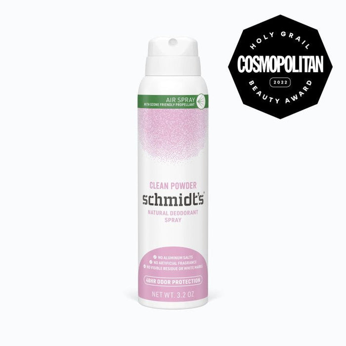 Schmidt's Clean Powder Dry Spray Deodorant - 3.2 oz