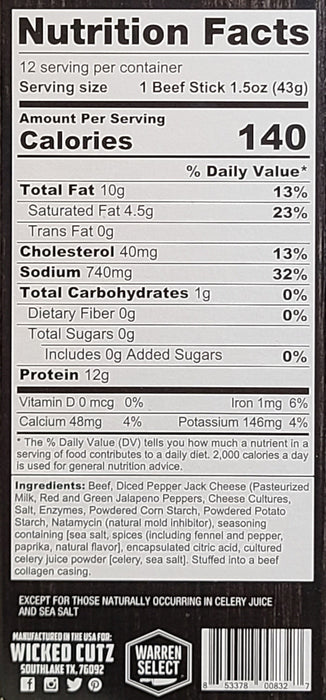 Beef Sticks - Wicked Cutz