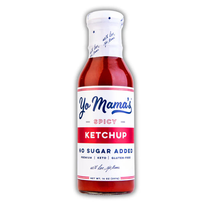 Yo Mama's Foods - Spicy Keto Ketchup, 14 oz (Pack of 6) - Gluten Free Ketchup