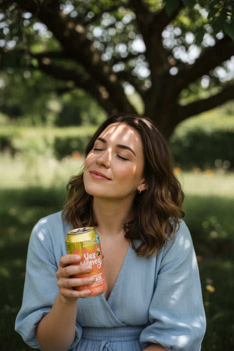 Bee Vitalized Sparkling Honey Sweetened Peach Tea