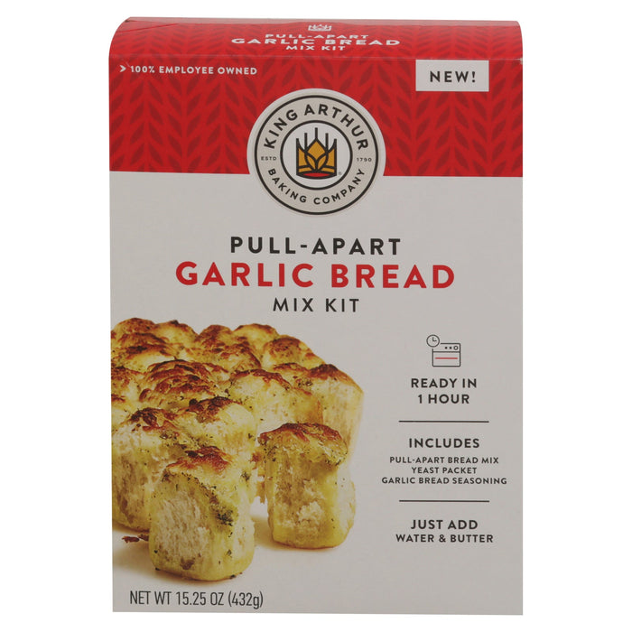 King Arthur Garlic Bread Mix Kit (Pack of 6) - 15.25 oz Each