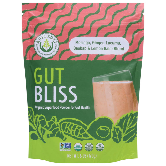 Kuli Kuli Superfood Organic Gut Bliss, 1.6 oz - Prebiotic Fiber Drink Mix