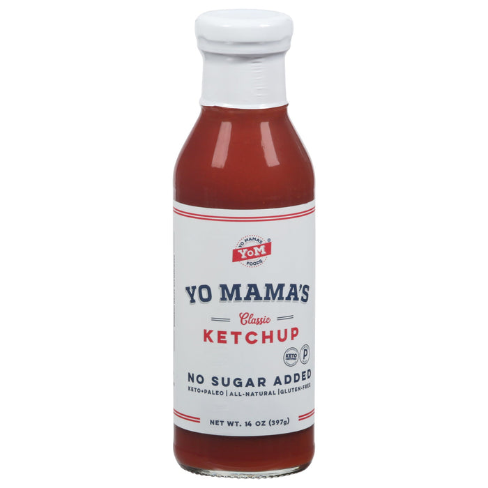 Yo Mama's Foods Keto Classic Ketchup (6-Pack) - Low Carb, Sugar-Free, Gluten-Free, 14 oz