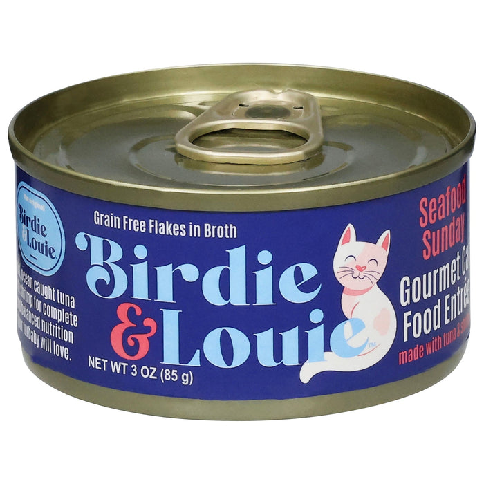 Birdie & Louie Cat Food Seafood Sunday, 12-3 oz