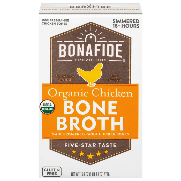 Bonafide Provisions Organic Chicken Bone Broth - 6 x 16.9 fl oz