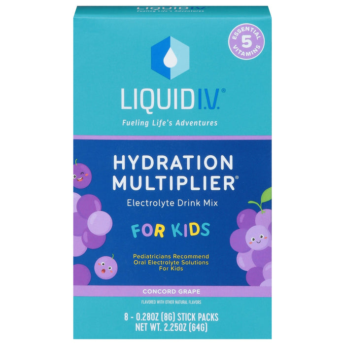 Liquid I.V. Kids Hydration Drink Mix - Grape - 8Single-Serving Packets