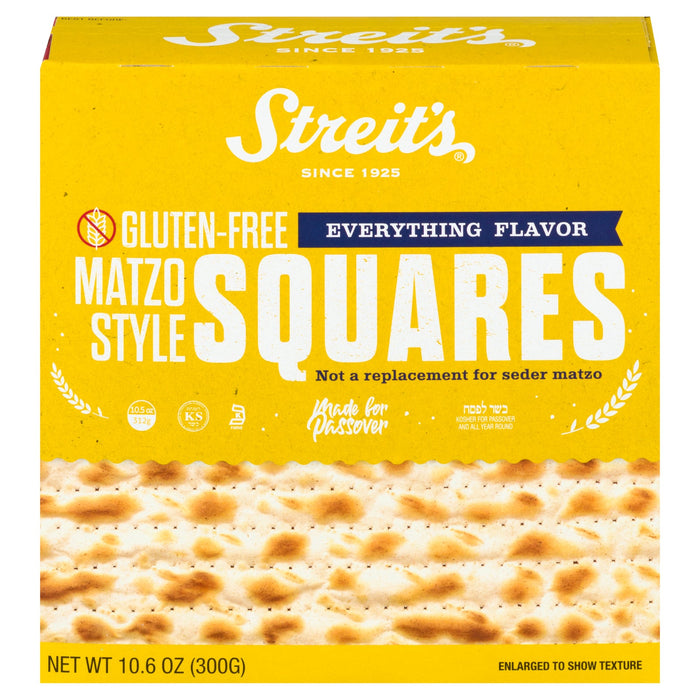 Streit's Everything Matzo Squares - 10.6 Oz - (Pack of 12)