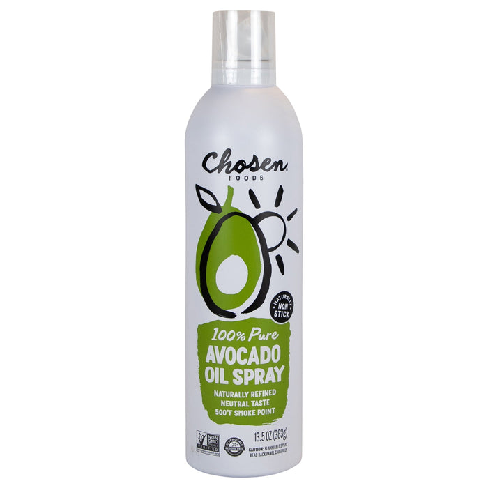 Chosen Foods Avocado Oil Spray 100% - 13.5 oz (Pack of 6) - Healthy Cooking Spray