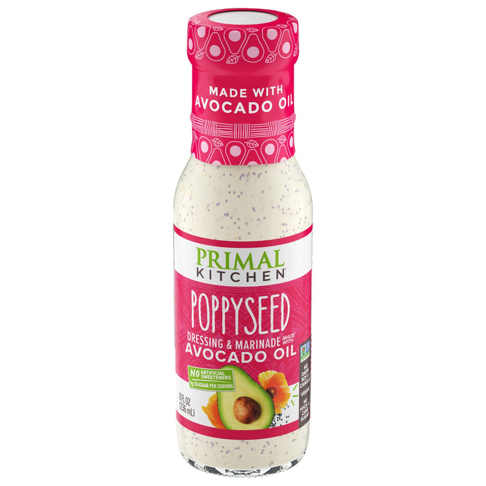 Primal Kitchen Poppy Seed Dressing & Marinade - Avocado Oil Based (Pack of 6 - 8 fl oz)