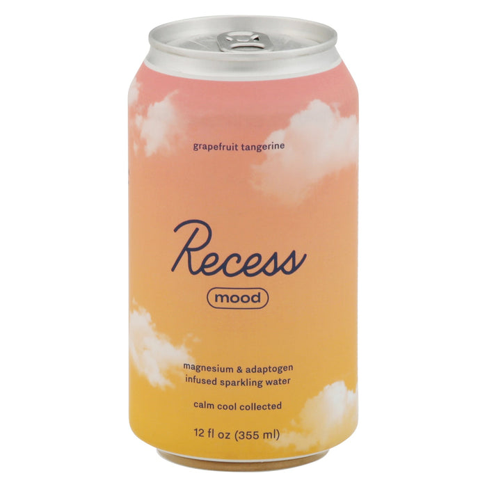 Recess Sparkling Water Grapefruit Tangerine Magnesium - 12 Pack 12 fl oz
