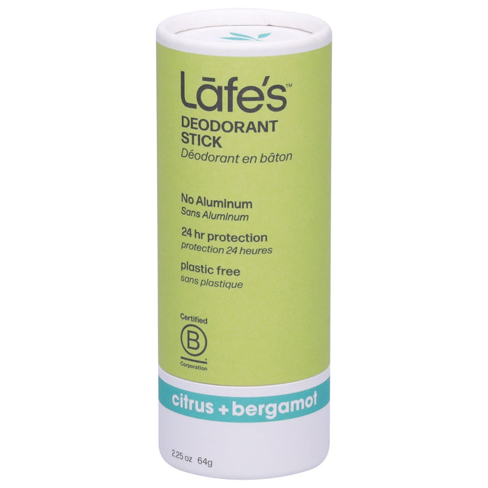 Lafe's Natural Body Care Bergamot Plastic Free Deodorant - 2.25 Oz